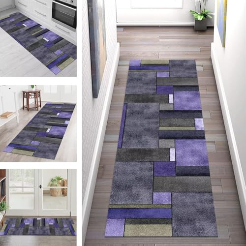 SGLGSTORE Teppich Läufer Flur Küche rutschfest Waschbar Schmutzfangmatte 110X500CM Teppichläufer Kücheläufer BlauViolett Teppichmatte Meterware Wohnzimmer Schlafzimmer Flurteppich Schmutzfangteppich SGLGSTORE Teppich Läufer Flur Küche rutschfest Waschbar Schmutzfangmatte 110X500CM Teppichläufer Kücheläufer BlauViolett Teppichmatte Meterware Wohnzimmer Schlafzimmer Flurteppich Schmutzfangteppich von SGLGSTORE