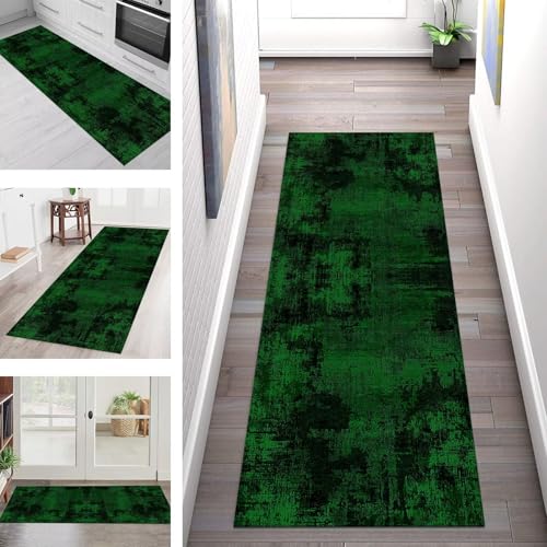 SGLGSTORE Teppich Läufer Flur Küche rutschfest Waschbar Schmutzfangmatte 120X250CM Teppichläufer Kücheläufer Grün Schwarz Teppichmatte Wohnzimmer Schlafzimmer Esszimmer Flurteppich Schmutzfangteppich SGLGSTORE Teppich Läufer Flur Küche rutschfest Waschbar Schmutzfangmatte 120X250CM Teppichläufer Kücheläufer Grün Schwarz Teppichmatte Wohnzimmer Schlafzimmer Esszimmer Flurteppich Schmutzfangteppich von SGLGSTORE