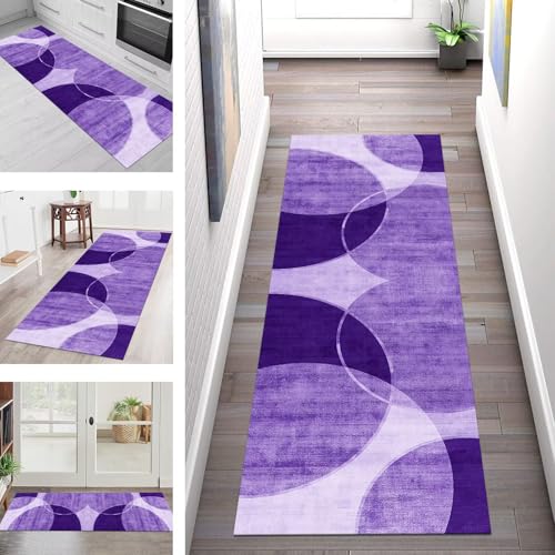 SGLGSTORE Teppich Läufer Flur Küche rutschfest Waschbar Schmutzfangmatte 40X100CM Teppichläufer Kücheläufer Violett Teppichmatte Wohnzimmer Schlafzimmer Esszimmer Flurteppich Schmutzfangteppich SGLGSTORE Teppich Läufer Flur Küche rutschfest Waschbar Schmutzfangmatte 40X100CM Teppichläufer Kücheläufer Violett Teppichmatte Wohnzimmer Schlafzimmer Esszimmer Flurteppich Schmutzfangteppich von SGLGSTORE