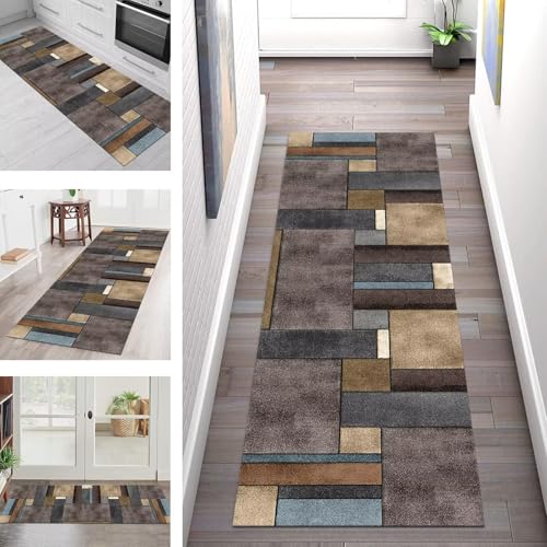 SGLGSTORE Teppich Läufer Flur Küche rutschfest Waschbar Schmutzfangmatte 50X200CM Teppichläufer Kücheläufer Braun Grau Teppichmatte Meterware Wohnzimmer Schlafzimmer Flurteppich Schmutzfangteppich SGLGSTORE Teppich Läufer Flur Küche rutschfest Waschbar Schmutzfangmatte 50X200CM Teppichläufer Kücheläufer Braun Grau Teppichmatte Meterware Wohnzimmer Schlafzimmer Flurteppich Schmutzfangteppich von SGLGSTORE