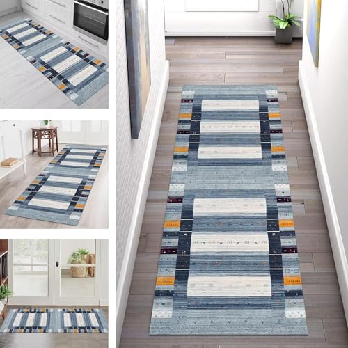 SGLGSTORE Teppich Läufer Flur Küche rutschfest Waschbar Schmutzfangmatte 50X50CM Teppichläufer Küchenläufer Teppichmatten Blau Orange Violett Wohnzimmer Schlafzimmer Meterware Schmutzfangteppich von SGLGSTORE