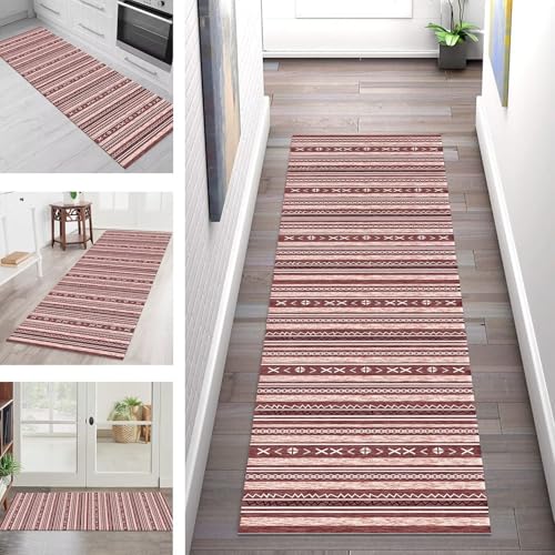 SGLGSTORE Teppich Läufer Flur Küche rutschfest Waschbar Schmutzfangmatte 60X250CM Teppichläufer Küchenläufer Teppichmatten Rot Schwarz Läuferflur Wohnzimmer Schlafzimmer Meterware Schmutzfangteppich SGLGSTORE Teppich Läufer Flur Küche rutschfest Waschbar Schmutzfangmatte 60X250CM Teppichläufer Küchenläufer Teppichmatten Rot Schwarz Läuferflur Wohnzimmer Schlafzimmer Meterware Schmutzfangteppich von SGLGSTORE