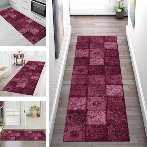 SGLGSTORE Teppich Läufer Flur Küche rutschfest Waschbar Schmutzfangmatte 60X90CM Teppichläufer Kücheläufer Rosa Teppichmatte Meterware Wohnzimmer Schlafzimmer Esszimmer Flurteppich Schmutzfangteppich SGLGSTORE Teppich Läufer Flur Küche rutschfest Waschbar Schmutzfangmatte 60X90CM Teppichläufer Kücheläufer Rosa Teppichmatte Meterware Wohnzimmer Schlafzimmer Esszimmer Flurteppich Schmutzfangteppich von SGLGSTORE