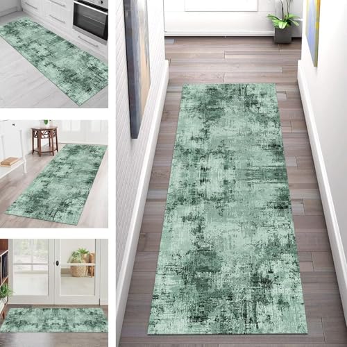SGLGSTORE Teppich Läufer Flur Küche rutschfest Waschbar Schmutzfangmatte 70X300CM Teppichläufer Kücheläufer Grün Schwarz Teppichmatte Wohnzimmer Schlafzimmer Esszimmer Flurteppich Schmutzfangteppich SGLGSTORE Teppich Läufer Flur Küche rutschfest Waschbar Schmutzfangmatte 70X300CM Teppichläufer Kücheläufer Grün Schwarz Teppichmatte Wohnzimmer Schlafzimmer Esszimmer Flurteppich Schmutzfangteppich von SGLGSTORE