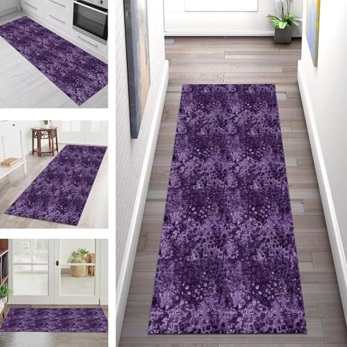 SGLGSTORE Teppich Läufer Flur Küche rutschfest Waschbar Schmutzfangmatte 90X450CM Teppichläufer Kücheläufer Dunkelviolett Teppichmatte Wohnzimmer Schlafzimmer Esszimmer Flurteppich Schmutzfangteppich SGLGSTORE Teppich Läufer Flur Küche rutschfest Waschbar Schmutzfangmatte 90X450CM Teppichläufer Kücheläufer Dunkelviolett Teppichmatte Wohnzimmer Schlafzimmer Esszimmer Flurteppich Schmutzfangteppich von SGLGSTORE