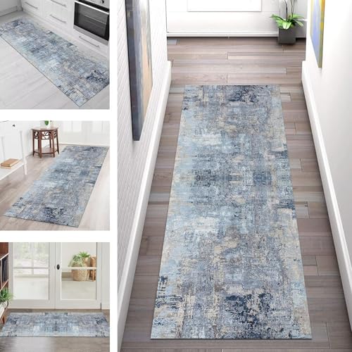 SGLGSTORE Teppich Läufer Flur Küche rutschfest Waschbar Schmutzfangmatte Blau Grau Teppichläufer Küchenläufer Teppichmatten 120X150CM Läufer Wohnzimmer Schlafzimmer Meterware Schmutzfangteppich SGLGSTORE Teppich Läufer Flur Küche rutschfest Waschbar Schmutzfangmatte Blau Grau Teppichläufer Küchenläufer Teppichmatten 120X150CM Läufer Wohnzimmer Schlafzimmer Meterware Schmutzfangteppich von SGLGSTORE