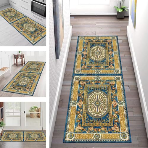 SGLGSTORE Teppich Läufer Flur Küche rutschfest Waschbar Schmutzfangmatte Blau Orange Rot Teppichläufer Küchenläufer Teppichmatten 40X90CM Läufer Wohnzimmer Schlafzimmer Schmutzfangteppich SGLGSTORE Teppich Läufer Flur Küche rutschfest Waschbar Schmutzfangmatte Blau Orange Rot Teppichläufer Küchenläufer Teppichmatten 40X90CM Läufer Wohnzimmer Schlafzimmer Schmutzfangteppich von SGLGSTORE