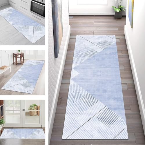 SGLGSTORE Teppich Läufer Flur Küche rutschfest Waschbar Schmutzfangmatte Blau Teppichläufer Küchenläufer Teppichmatten 110X500CM Läufer Wohnzimmer Schlafzimmer Meterware Schmutzfangteppich SGLGSTORE Teppich Läufer Flur Küche rutschfest Waschbar Schmutzfangmatte Blau Teppichläufer Küchenläufer Teppichmatten 110X500CM Läufer Wohnzimmer Schlafzimmer Meterware Schmutzfangteppich von SGLGSTORE