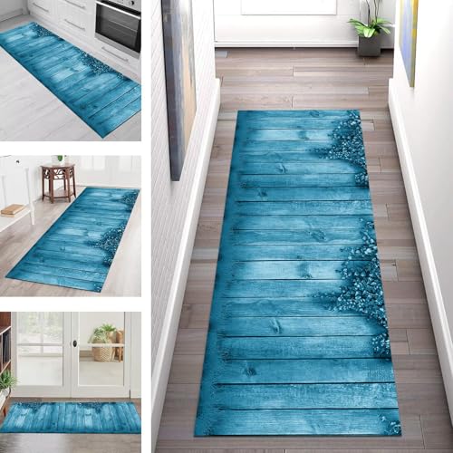 SGLGSTORE Teppich Läufer Flur Küche rutschfest Waschbar Schmutzfangmatte Blau Teppichläufer Küchenläufer Teppichmatten 80X120CM Läufer Wohnzimmer Schlafzimmer Meterware Schmutzfangteppich SGLGSTORE Teppich Läufer Flur Küche rutschfest Waschbar Schmutzfangmatte Blau Teppichläufer Küchenläufer Teppichmatten 80X120CM Läufer Wohnzimmer Schlafzimmer Meterware Schmutzfangteppich von SGLGSTORE