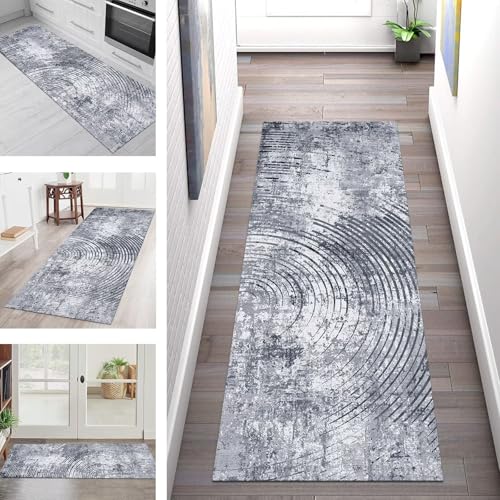 SGLGSTORE Teppich Läufer Flur Küche rutschfest Waschbar Schmutzfangmatte Blau Vintage Teppichläufer Kücheläufer 100X350CM Teppichmatte Meterware Wohnzimmer Schlafzimmer Schmutzfangteppich SGLGSTORE Teppich Läufer Flur Küche rutschfest Waschbar Schmutzfangmatte Blau Vintage Teppichläufer Kücheläufer 100X350CM Teppichmatte Meterware Wohnzimmer Schlafzimmer Schmutzfangteppich von SGLGSTORE