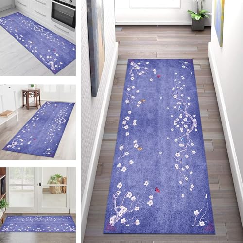 SGLGSTORE Teppich Läufer Flur Küche rutschfest Waschbar Schmutzfangmatte Blau Violett Teppichläufer Kücheläufer 120X350CM Teppichmatte Meterware Wohnzimmer Schlafzimmer Schmutzfangteppich Flurläufer SGLGSTORE Teppich Läufer Flur Küche rutschfest Waschbar Schmutzfangmatte Blau Violett Teppichläufer Kücheläufer 120X350CM Teppichmatte Meterware Wohnzimmer Schlafzimmer Schmutzfangteppich Flurläufer von SGLGSTORE
