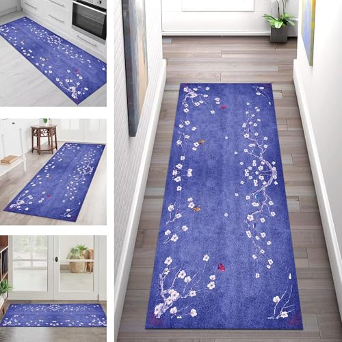SGLGSTORE Teppich Läufer Flur Küche rutschfest Waschbar Schmutzfangmatte Blau Violett Teppichläufer Kücheläufer 50X200CM Teppichmatte Meterware Wohnzimmer Schlafzimmer Schmutzfangteppich Flurläufer SGLGSTORE Teppich Läufer Flur Küche rutschfest Waschbar Schmutzfangmatte Blau Violett Teppichläufer Kücheläufer 50X200CM Teppichmatte Meterware Wohnzimmer Schlafzimmer Schmutzfangteppich Flurläufer von SGLGSTORE