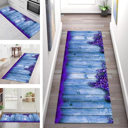 SGLGSTORE Teppich Läufer Flur Küche rutschfest Waschbar Schmutzfangmatte Blau Violett Teppichläufer Küchenläufer Teppichmatten 120X450CM Läufer Wohnzimmer Schlafzimmer Meterware Schmutzfangteppich SGLGSTORE Teppich Läufer Flur Küche rutschfest Waschbar Schmutzfangmatte Blau Violett Teppichläufer Küchenläufer Teppichmatten 120X450CM Läufer Wohnzimmer Schlafzimmer Meterware Schmutzfangteppich von SGLGSTORE