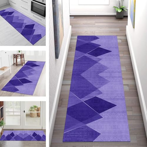 SGLGSTORE Teppich Läufer Flur Küche rutschfest Waschbar Schmutzfangmatte Blau-Violett Teppichläufer Küchenläufer Teppichmatten 70X250CM Läufer Wohnzimmer Schlafzimmer Meterware Schmutzfangteppich SGLGSTORE Teppich Läufer Flur Küche rutschfest Waschbar Schmutzfangmatte Blau-Violett Teppichläufer Küchenläufer Teppichmatten 70X250CM Läufer Wohnzimmer Schlafzimmer Meterware Schmutzfangteppich von SGLGSTORE