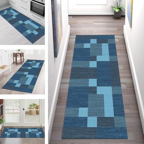 SGLGSTORE Teppich Läufer Flur Küche rutschfest Waschbar Schmutzfangmatte Blau Violett Teppichläufer Küchenläufer Teppichmatten 90X200CM Läufer Wohnzimmer Schlafzimmer Meterware Schmutzfangteppich SGLGSTORE Teppich Läufer Flur Küche rutschfest Waschbar Schmutzfangmatte Blau Violett Teppichläufer Küchenläufer Teppichmatten 90X200CM Läufer Wohnzimmer Schlafzimmer Meterware Schmutzfangteppich von SGLGSTORE