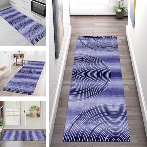SGLGSTORE Teppich Läufer Flur Küche rutschfest Waschbar Schmutzfangmatte Blau Weiß Polyester Teppichläufer Kücheläufer 70X150CM Teppichmatte Meterware Wohnzimmer Schlafzimmer Schmutzfangteppich SGLGSTORE Teppich Läufer Flur Küche rutschfest Waschbar Schmutzfangmatte Blau Weiß Polyester Teppichläufer Kücheläufer 70X150CM Teppichmatte Meterware Wohnzimmer Schlafzimmer Schmutzfangteppich von SGLGSTORE