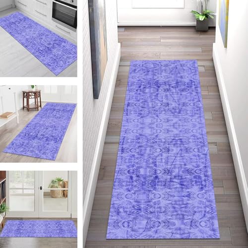 SGLGSTORE Teppich Läufer Flur Küche rutschfest Waschbar Schmutzfangmatte Blauviolett Teppichläufer Küchenläufer Teppichmatten 110X350CM Läufer Wohnzimmer Schlafzimmer Meterware Schmutzfangteppich SGLGSTORE Teppich Läufer Flur Küche rutschfest Waschbar Schmutzfangmatte Blauviolett Teppichläufer Küchenläufer Teppichmatten 110X350CM Läufer Wohnzimmer Schlafzimmer Meterware Schmutzfangteppich von SGLGSTORE