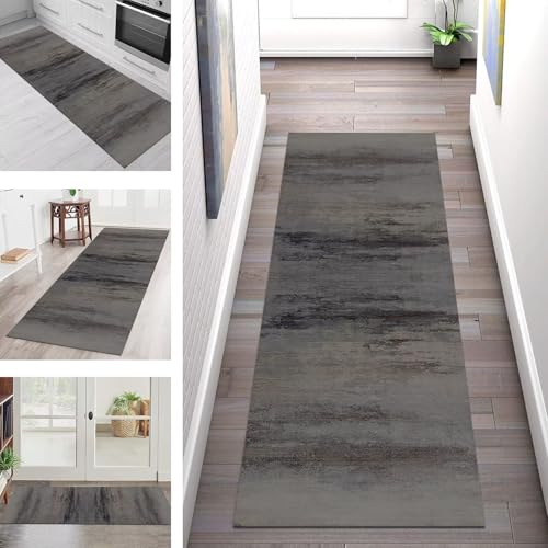 SGLGSTORE Teppich Läufer Flur Küche rutschfest Waschbar Schmutzfangmatte Braun Grau Schwarz Teppichläufer Kücheläufer 110X150CM Teppichmatte Meterware Wohnzimmer Schlafzimmer Schmutzfangteppich von SGLGSTORE
