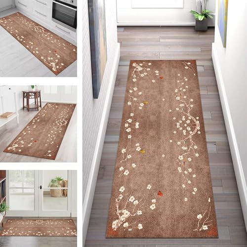 SGLGSTORE Teppich Läufer Flur Küche rutschfest Waschbar Schmutzfangmatte Braun Teppichläufer Kücheläufer 110X450CM Teppichmatte Meterware Wohnzimmer Schlafzimmer Schmutzfangteppich SGLGSTORE Teppich Läufer Flur Küche rutschfest Waschbar Schmutzfangmatte Braun Teppichläufer Kücheläufer 110X450CM Teppichmatte Meterware Wohnzimmer Schlafzimmer Schmutzfangteppich von SGLGSTORE