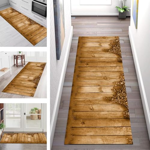 SGLGSTORE Teppich Läufer Flur Küche rutschfest Waschbar Schmutzfangmatte Braun Teppichläufer Küchenläufer Teppichmatten 40X250CM Läufer Wohnzimmer Schlafzimmer Meterware Schmutzfangteppich SGLGSTORE Teppich Läufer Flur Küche rutschfest Waschbar Schmutzfangmatte Braun Teppichläufer Küchenläufer Teppichmatten 40X250CM Läufer Wohnzimmer Schlafzimmer Meterware Schmutzfangteppich von SGLGSTORE
