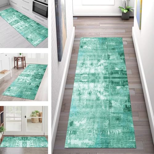 SGLGSTORE Teppich Läufer Flur Küche rutschfest Waschbar Schmutzfangmatte Cyan Blau Teppichläufer Kücheläufer 40X60CM Teppichmatte Meterware Wohnzimmer Schlafzimmer Schmutzfangteppich Flurläufer SGLGSTORE Teppich Läufer Flur Küche rutschfest Waschbar Schmutzfangmatte Cyan Blau Teppichläufer Kücheläufer 40X60CM Teppichmatte Meterware Wohnzimmer Schlafzimmer Schmutzfangteppich Flurläufer von SGLGSTORE