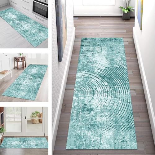 SGLGSTORE Teppich Läufer Flur Küche rutschfest Waschbar Schmutzfangmatte Cyan Teppichläufer Kücheläufer 120X450CM Teppichmatte Meterware Wohnzimmer Schlafzimmer Schmutzfangteppich SGLGSTORE Teppich Läufer Flur Küche rutschfest Waschbar Schmutzfangmatte Cyan Teppichläufer Kücheläufer 120X450CM Teppichmatte Meterware Wohnzimmer Schlafzimmer Schmutzfangteppich von SGLGSTORE