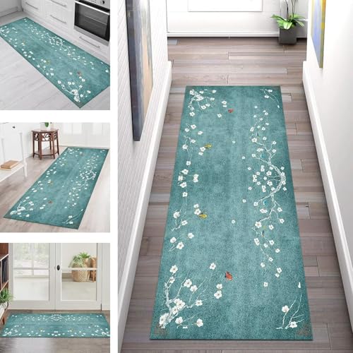 SGLGSTORE Teppich Läufer Flur Küche rutschfest Waschbar Schmutzfangmatte Cyan Teppichläufer Kücheläufer 120X500CM Teppichmatte Meterware Wohnzimmer Schlafzimmer Schmutzfangteppich Flurläufer SGLGSTORE Teppich Läufer Flur Küche rutschfest Waschbar Schmutzfangmatte Cyan Teppichläufer Kücheläufer 120X500CM Teppichmatte Meterware Wohnzimmer Schlafzimmer Schmutzfangteppich Flurläufer von SGLGSTORE