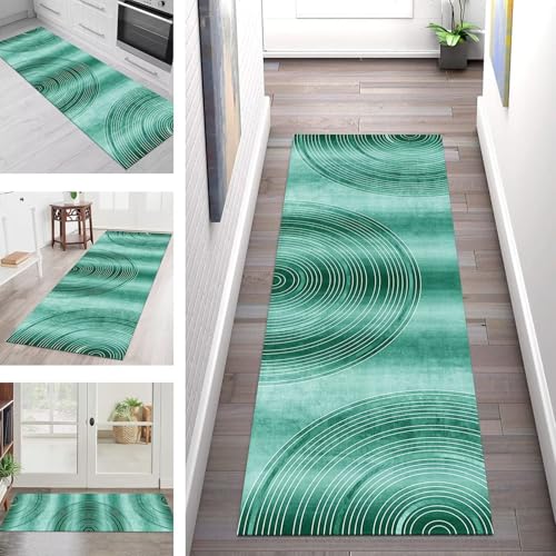 SGLGSTORE Teppich Läufer Flur Küche rutschfest Waschbar Schmutzfangmatte Cyan Weiß Abstrakt Teppichläufer Kücheläufer 60X90CM Teppichmatte Meterware Wohnzimmer Schlafzimmer Schmutzfangküchenteppich SGLGSTORE Teppich Läufer Flur Küche rutschfest Waschbar Schmutzfangmatte Cyan Weiß Abstrakt Teppichläufer Kücheläufer 60X90CM Teppichmatte Meterware Wohnzimmer Schlafzimmer Schmutzfangküchenteppich von SGLGSTORE
