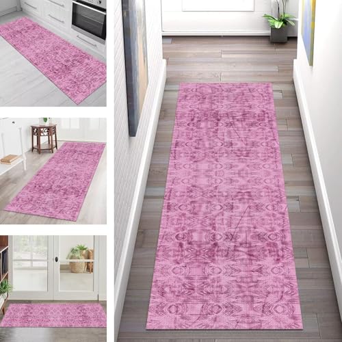 SGLGSTORE Teppich Läufer Flur Küche rutschfest Waschbar Schmutzfangmatte Dunkelrosa Teppichläufer Küchenläufer Teppichmatten 110X350CM Läufer Wohnzimmer Schlafzimmer Meterware Schmutzfangteppich SGLGSTORE Teppich Läufer Flur Küche rutschfest Waschbar Schmutzfangmatte Dunkelrosa Teppichläufer Küchenläufer Teppichmatten 110X350CM Läufer Wohnzimmer Schlafzimmer Meterware Schmutzfangteppich von SGLGSTORE