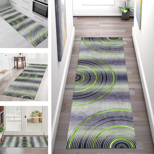 SGLGSTORE Teppich Läufer Flur Küche rutschfest Waschbar Schmutzfangmatte Dunkelviolett Grün Teppichläufer Kücheläufer 80X100CM Teppichmatte Meterware Wohnzimmer Schlafzimmer Schmutzfangküchenteppich SGLGSTORE Teppich Läufer Flur Küche rutschfest Waschbar Schmutzfangmatte Dunkelviolett Grün Teppichläufer Kücheläufer 80X100CM Teppichmatte Meterware Wohnzimmer Schlafzimmer Schmutzfangküchenteppich von SGLGSTORE