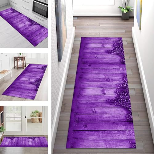 SGLGSTORE Teppich Läufer Flur Küche rutschfest Waschbar Schmutzfangmatte Dunkelviolett Teppichläufer Küchenläufer Teppichmatten 110X300CM Läufer Wohnzimmer Schlafzimmer Meterware Schmutzfangteppich SGLGSTORE Teppich Läufer Flur Küche rutschfest Waschbar Schmutzfangmatte Dunkelviolett Teppichläufer Küchenläufer Teppichmatten 110X300CM Läufer Wohnzimmer Schlafzimmer Meterware Schmutzfangteppich von SGLGSTORE