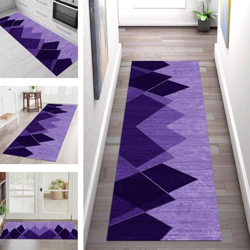 SGLGSTORE Teppich Läufer Flur Küche rutschfest Waschbar Schmutzfangmatte Dunkelviolett Teppichläufer Küchenläufer Teppichmatten 110X400CM Läufer Wohnzimmer Schlafzimmer Meterware Schmutzfangteppich SGLGSTORE Teppich Läufer Flur Küche rutschfest Waschbar Schmutzfangmatte Dunkelviolett Teppichläufer Küchenläufer Teppichmatten 110X400CM Läufer Wohnzimmer Schlafzimmer Meterware Schmutzfangteppich von SGLGSTORE