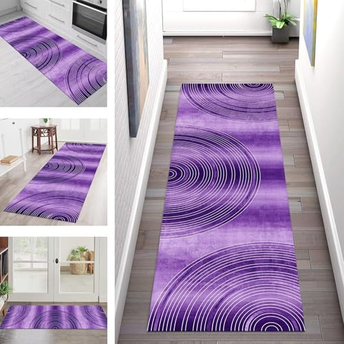 SGLGSTORE Teppich Läufer Flur Küche rutschfest Waschbar Schmutzfangmatte Dunkelviolett Weiß Teppichläufer Kücheläufer 80X120CM Teppichmatte Meterware Wohnzimmer Schlafzimmer Schmutzfangteppich SGLGSTORE Teppich Läufer Flur Küche rutschfest Waschbar Schmutzfangmatte Dunkelviolett Weiß Teppichläufer Kücheläufer 80X120CM Teppichmatte Meterware Wohnzimmer Schlafzimmer Schmutzfangteppich von SGLGSTORE