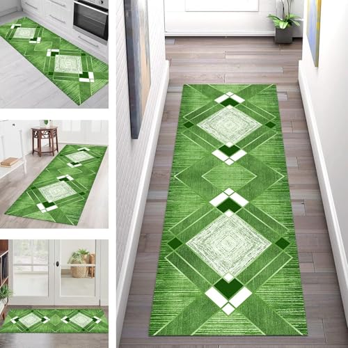 SGLGSTORE Teppich Läufer Flur Küche rutschfest Waschbar Schmutzfangmatte Flurteppich Geometrisch Teppichläufer Kücheläufer 110X500CM Teppichmatte Meterware Wohnzimmer Schlafzimmer Schmutzfangteppich von SGLGSTORE