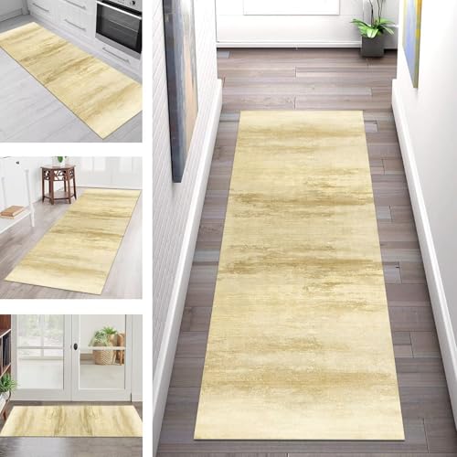 SGLGSTORE Teppich Läufer Flur Küche rutschfest Waschbar Schmutzfangmatte Gelb Braun Teppichläufer Kücheläufer 40X90CM Teppichmatte Meterware Wohnzimmer Schlafzimmer Flurteppich Schmutzfangteppich SGLGSTORE Teppich Läufer Flur Küche rutschfest Waschbar Schmutzfangmatte Gelb Braun Teppichläufer Kücheläufer 40X90CM Teppichmatte Meterware Wohnzimmer Schlafzimmer Flurteppich Schmutzfangteppich von SGLGSTORE