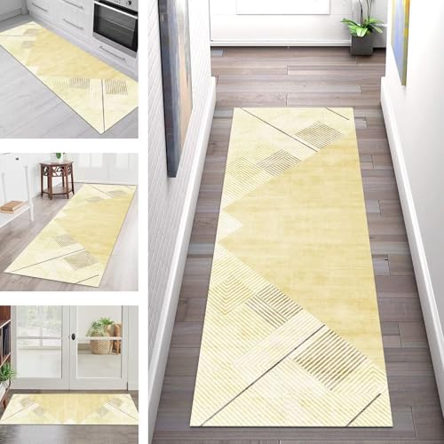 SGLGSTORE Teppich Läufer Flur Küche rutschfest Waschbar Schmutzfangmatte Gelb Grün Teppichläufer Küchenläufer Teppichmatten 60X400CM Läufer Wohnzimmer Schlafzimmer Meterware Schmutzfangteppich SGLGSTORE Teppich Läufer Flur Küche rutschfest Waschbar Schmutzfangmatte Gelb Grün Teppichläufer Küchenläufer Teppichmatten 60X400CM Läufer Wohnzimmer Schlafzimmer Meterware Schmutzfangteppich von SGLGSTORE
