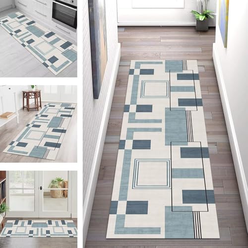SGLGSTORE Teppich Läufer Flur Küche rutschfest Waschbar Schmutzfangmatte Geometrisch Teppichläufer Küchenläufer Teppichmatten 100X400CM Läufer Wohnzimmer Schlafzimmer Meterware Schmutzfangteppich SGLGSTORE Teppich Läufer Flur Küche rutschfest Waschbar Schmutzfangmatte Geometrisch Teppichläufer Küchenläufer Teppichmatten 100X400CM Läufer Wohnzimmer Schlafzimmer Meterware Schmutzfangteppich von SGLGSTORE