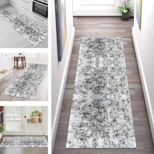 SGLGSTORE Teppich Läufer Flur Küche rutschfest Waschbar Schmutzfangmatte Grau Blau Braun Teppichläufer Kücheläufer 90X450CM Teppichmatte Meterware Wohnzimmer Schlafzimmer Schmutzfangteppich SGLGSTORE Teppich Läufer Flur Küche rutschfest Waschbar Schmutzfangmatte Grau Blau Braun Teppichläufer Kücheläufer 90X450CM Teppichmatte Meterware Wohnzimmer Schlafzimmer Schmutzfangteppich von SGLGSTORE
