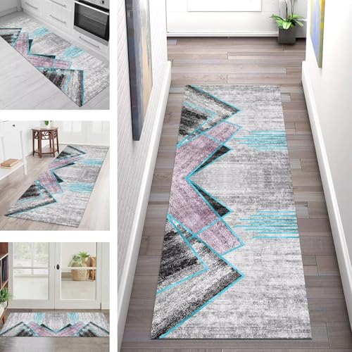 SGLGSTORE Teppich Läufer Flur Küche rutschfest Waschbar Schmutzfangmatte Grau Blau Teppichläufer Küchenläufer Teppichmatten 110X500CM Läufer Wohnzimmer Schlafzimmer Meterware Schmutzfangteppich SGLGSTORE Teppich Läufer Flur Küche rutschfest Waschbar Schmutzfangmatte Grau Blau Teppichläufer Küchenläufer Teppichmatten 110X500CM Läufer Wohnzimmer Schlafzimmer Meterware Schmutzfangteppich von SGLGSTORE