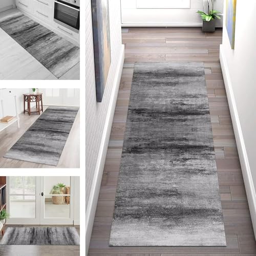 SGLGSTORE Teppich Läufer Flur Küche rutschfest Waschbar Schmutzfangmatte Grau Schwarz Teppichläufer Kücheläufer 120X500CM Teppichmatte Meterware Wohnzimmer Schlafzimmer Schmutzfangteppich SGLGSTORE Teppich Läufer Flur Küche rutschfest Waschbar Schmutzfangmatte Grau Schwarz Teppichläufer Kücheläufer 120X500CM Teppichmatte Meterware Wohnzimmer Schlafzimmer Schmutzfangteppich von SGLGSTORE