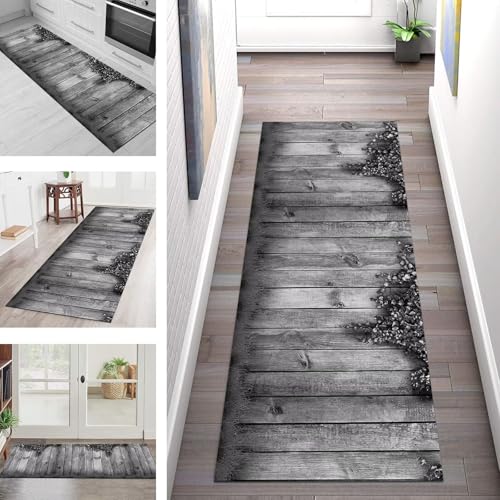 SGLGSTORE Teppich Läufer Flur Küche rutschfest Waschbar Schmutzfangmatte Grau Schwarz Teppichläufer Küchenläufer Teppichmatten 110X500CM Läufer Wohnzimmer Schlafzimmer Meterware Schmutzfangteppich SGLGSTORE Teppich Läufer Flur Küche rutschfest Waschbar Schmutzfangmatte Grau Schwarz Teppichläufer Küchenläufer Teppichmatten 110X500CM Läufer Wohnzimmer Schlafzimmer Meterware Schmutzfangteppich von SGLGSTORE
