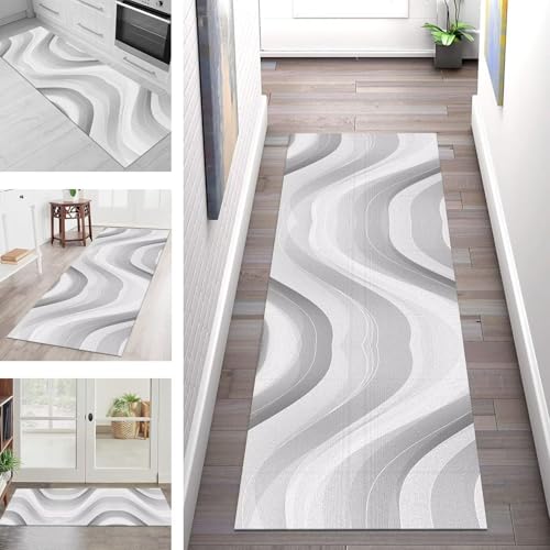 SGLGSTORE Teppich Läufer Flur Küche rutschfest Waschbar Schmutzfangmatte Grau Teppichläufer Kücheläufer 80X500CM Teppichmatte Meterware Wohnzimmer Schlafzimmer Schmutzfangteppich SGLGSTORE Teppich Läufer Flur Küche rutschfest Waschbar Schmutzfangmatte Grau Teppichläufer Kücheläufer 80X500CM Teppichmatte Meterware Wohnzimmer Schlafzimmer Schmutzfangteppich von SGLGSTORE