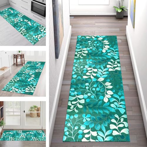 SGLGSTORE Teppich Läufer Flur Küche rutschfest Waschbar Schmutzfangmatte Grün Blau Gelb Teppichläufer Kücheläufer 120X300CM Teppichmatte Meterware Wohnzimmer Schlafzimmer Schmutzfangteppich SGLGSTORE Teppich Läufer Flur Küche rutschfest Waschbar Schmutzfangmatte Grün Blau Gelb Teppichläufer Kücheläufer 120X300CM Teppichmatte Meterware Wohnzimmer Schlafzimmer Schmutzfangteppich von SGLGSTORE