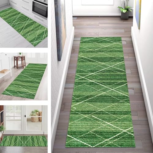 SGLGSTORE Teppich Läufer Flur Küche rutschfest Waschbar Schmutzfangmatte Grün Braun Schwarz Teppichläufer Kücheläufer 110X450CM Teppichmatte Meterware Wohnzimmer Schlafzimmer Schmutzfangteppich SGLGSTORE Teppich Läufer Flur Küche rutschfest Waschbar Schmutzfangmatte Grün Braun Schwarz Teppichläufer Kücheläufer 110X450CM Teppichmatte Meterware Wohnzimmer Schlafzimmer Schmutzfangteppich von SGLGSTORE