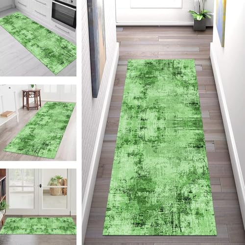 SGLGSTORE Teppich Läufer Flur Küche rutschfest Waschbar Schmutzfangmatte Grün Schwarz Teppichläufer Kücheläufer 50X150CM Teppichmatte Meterware Wohnzimmer Schlafzimmer Schmutzfangteppich Flurläufer SGLGSTORE Teppich Läufer Flur Küche rutschfest Waschbar Schmutzfangmatte Grün Schwarz Teppichläufer Kücheläufer 50X150CM Teppichmatte Meterware Wohnzimmer Schlafzimmer Schmutzfangteppich Flurläufer von SGLGSTORE