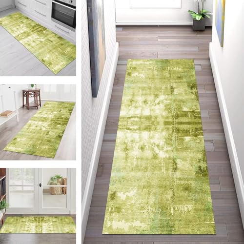 SGLGSTORE Teppich Läufer Flur Küche rutschfest Waschbar Schmutzfangmatte Grün Teppichläufer Kücheläufer 50X180CM Teppichmatte Meterware Wohnzimmer Schlafzimmer Schmutzfangteppich Flurläufer SGLGSTORE Teppich Läufer Flur Küche rutschfest Waschbar Schmutzfangmatte Grün Teppichläufer Kücheläufer 50X180CM Teppichmatte Meterware Wohnzimmer Schlafzimmer Schmutzfangteppich Flurläufer von SGLGSTORE