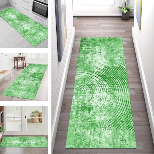 SGLGSTORE Teppich Läufer Flur Küche rutschfest Waschbar Schmutzfangmatte Grün Teppichläufer Kücheläufer 60X305CM Teppichmatte Meterware Wohnzimmer Schlafzimmer Schmutzfangteppich SGLGSTORE Teppich Läufer Flur Küche rutschfest Waschbar Schmutzfangmatte Grün Teppichläufer Kücheläufer 60X305CM Teppichmatte Meterware Wohnzimmer Schlafzimmer Schmutzfangteppich von SGLGSTORE