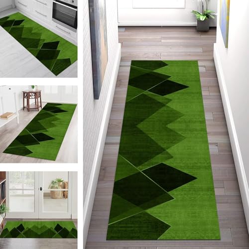 SGLGSTORE Teppich Läufer Flur Küche rutschfest Waschbar Schmutzfangmatte Grün Teppichläufer Küchenläufer Teppichmatten 50X400CM Läufer Wohnzimmer Schlafzimmer Schmutzfangteppich SGLGSTORE Teppich Läufer Flur Küche rutschfest Waschbar Schmutzfangmatte Grün Teppichläufer Küchenläufer Teppichmatten 50X400CM Läufer Wohnzimmer Schlafzimmer Schmutzfangteppich von SGLGSTORE