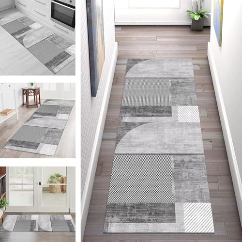 SGLGSTORE Teppich Läufer Flur Küche rutschfest Waschbar Schmutzfangmatte Hellgrau Teppichläufer Küchenläufer Teppichmatten 110X500CM Läufer Wohnzimmer Schlafzimmer Meterware Schmutzfangteppich SGLGSTORE Teppich Läufer Flur Küche rutschfest Waschbar Schmutzfangmatte Hellgrau Teppichläufer Küchenläufer Teppichmatten 110X500CM Läufer Wohnzimmer Schlafzimmer Meterware Schmutzfangteppich von SGLGSTORE