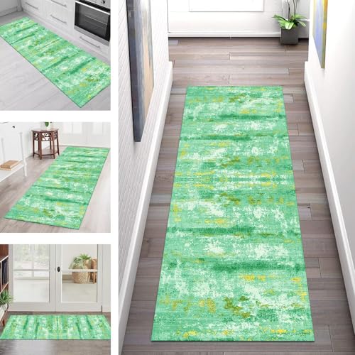 SGLGSTORE Teppich Läufer Flur Küche rutschfest Waschbar Schmutzfangmatte Hellgrün Teppichläufer Küchenläufer Teppichmatten 67X180CM Läufer Wohnzimmer Schlafzimmer Meterware Schmutzfangteppich SGLGSTORE Teppich Läufer Flur Küche rutschfest Waschbar Schmutzfangmatte Hellgrün Teppichläufer Küchenläufer Teppichmatten 67X180CM Läufer Wohnzimmer Schlafzimmer Meterware Schmutzfangteppich von SGLGSTORE